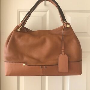 NWT Vince Cameo Bridge : GAVIN Satchel in Tan/Natural
